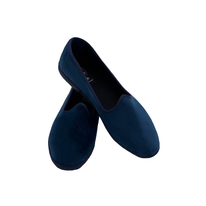 Tradizionale Navy Blue Friulane Cotton Velvet Loafers Slip On by Mar Soreli – Don't Panic Shoes