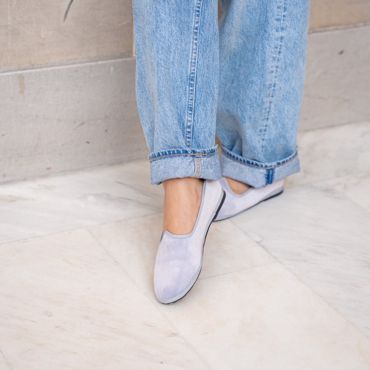 Tradizionale Perla Friulane Handmade Cotton Velvet Flats Slip On by Mar Soreli – Don't Panic Shoes