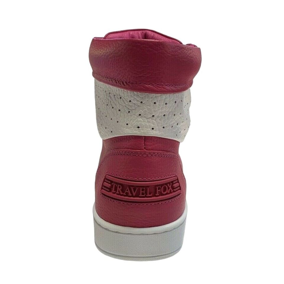 Travel Fox 900 Series Men's Fuchsia And White Leather High Top Sneakers 916101 142 Shoes by Travel Fox – Don't Panic Shoes