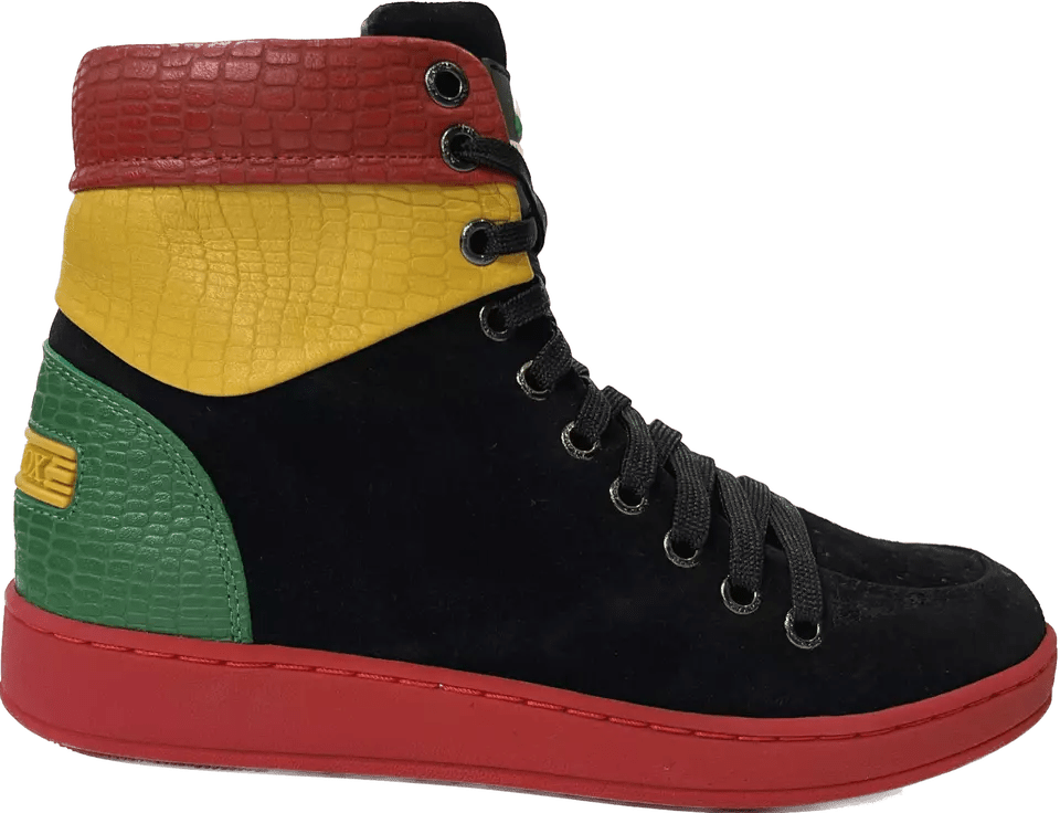 Travel Fox 900'S High Top Sneakers Men’s Multicolor Black Red Green Yellow Leather And Suede 922721 - 233 Shoes by Travel Fox – Don't Panic Shoes