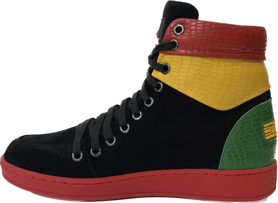 Travel Fox 900'S High Top Sneakers Men’s Multicolor Black Red Green Yellow Leather And Suede 922721 - 233 Shoes by Travel Fox – Don't Panic Shoes