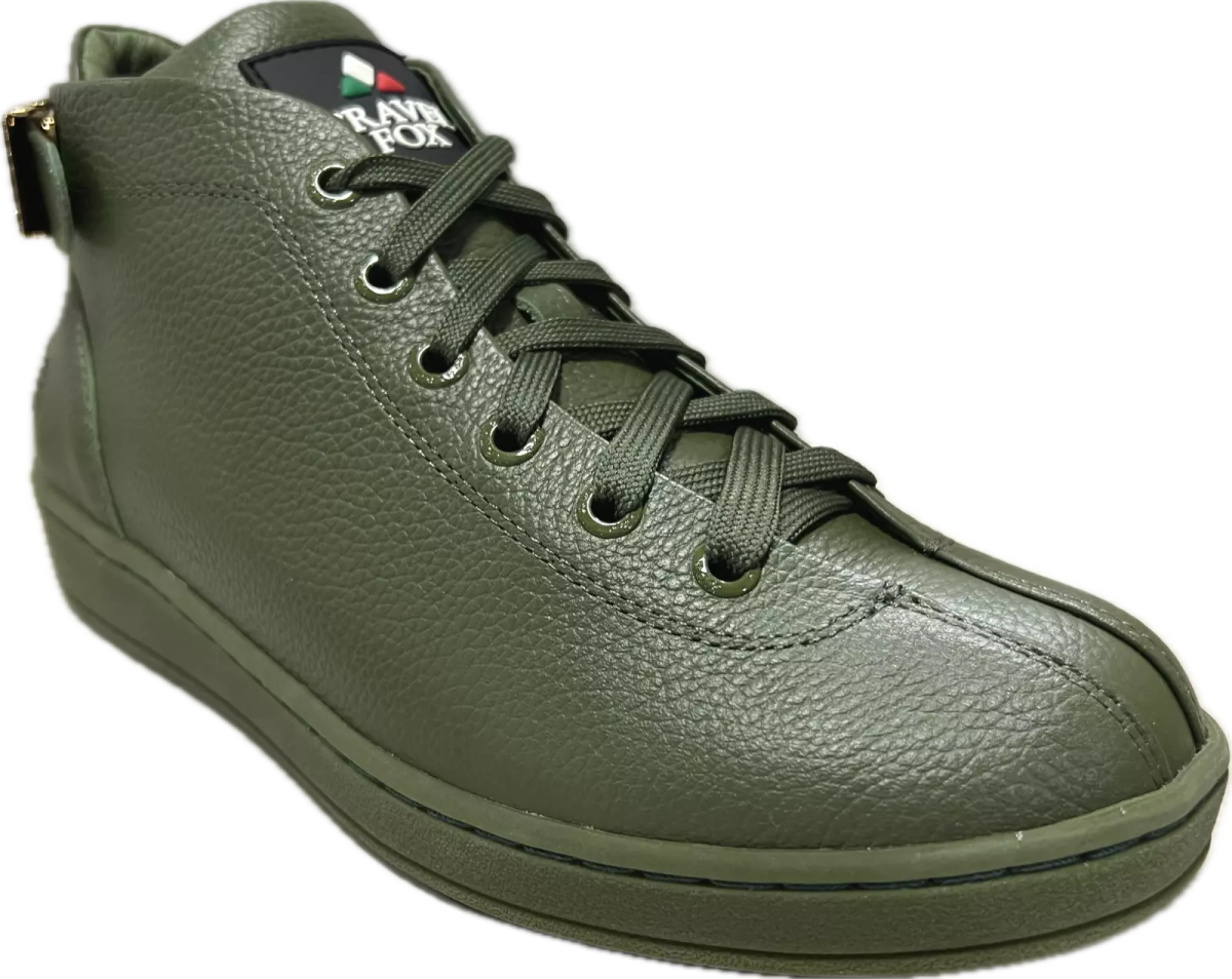 Travel Fox Malibu Mid Top Green Nappa Leather 915601 22 Shoes by Travel Fox – Don't Panic Shoes