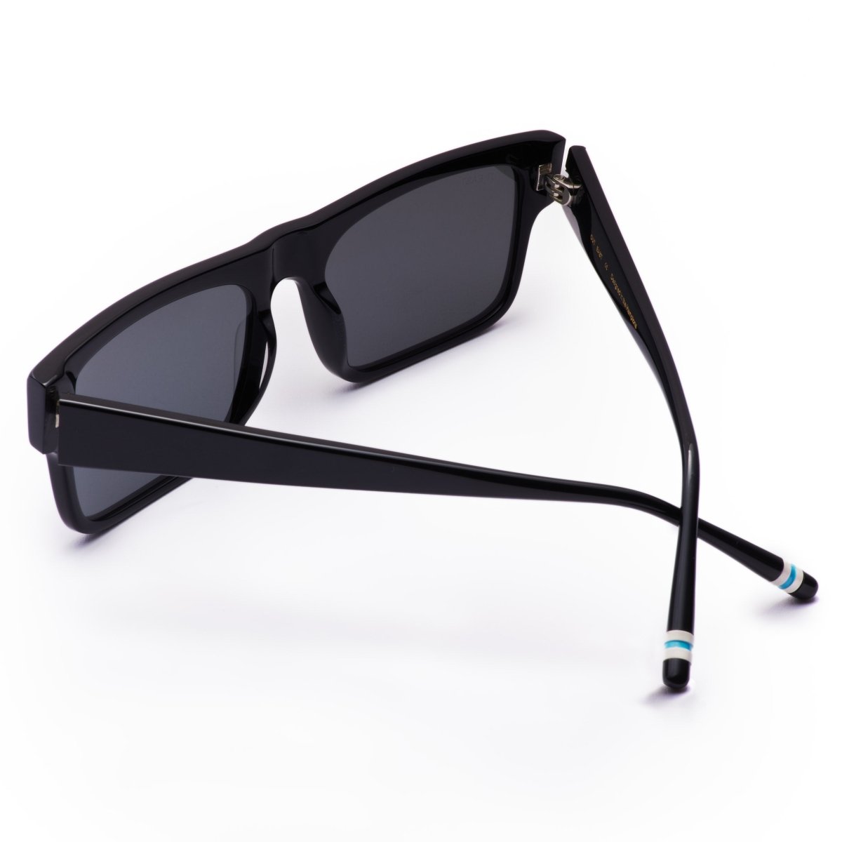 Tredwell Sunglasses Mazzachelli Acetate Glossy Black Smoke by Out East Eyewear – Don't Panic Shoes