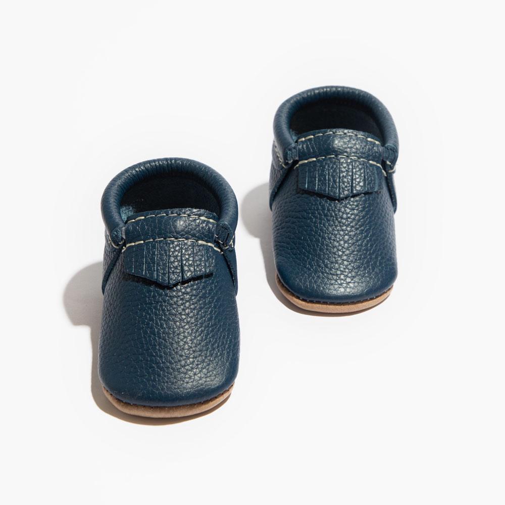 True Navy City Baby Shoe City Mocc by Freshly Picked – Don't Panic Shoes