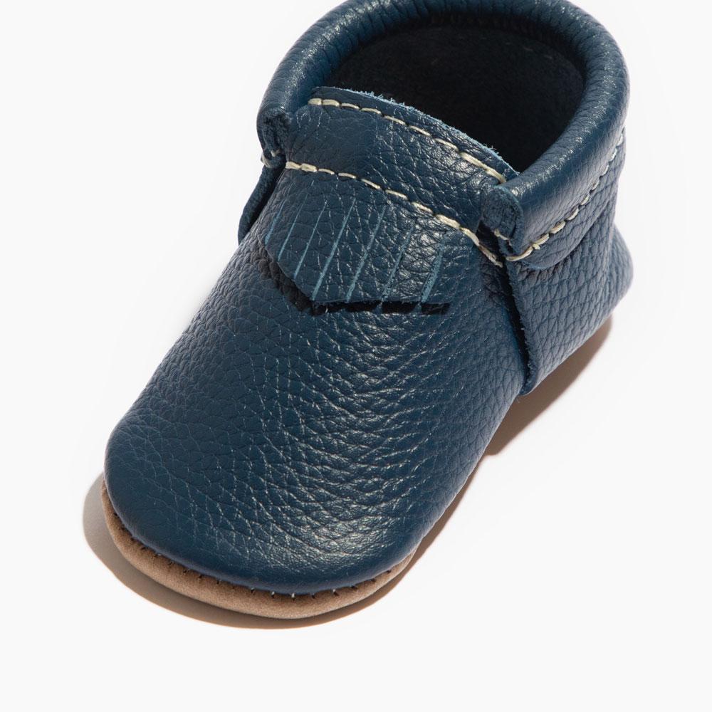 True Navy City Baby Shoe City Mocc by Freshly Picked – Don't Panic Shoes