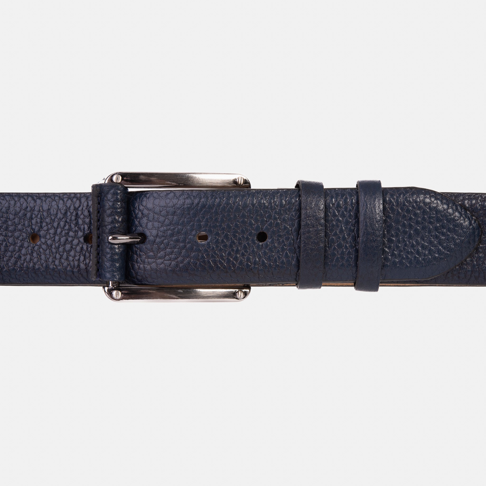 The Draco Navy Calfskin Belt