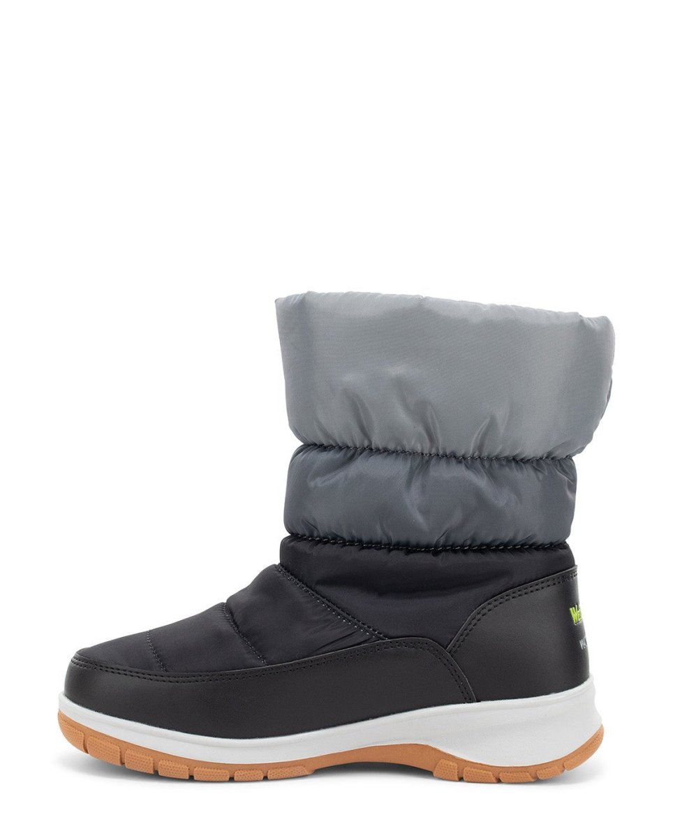 Uptown Mid InSulated Boot Women’s Vegan Fur Nylon Black Snow Boots by Western Chief Women's – Don't Panic Shoes