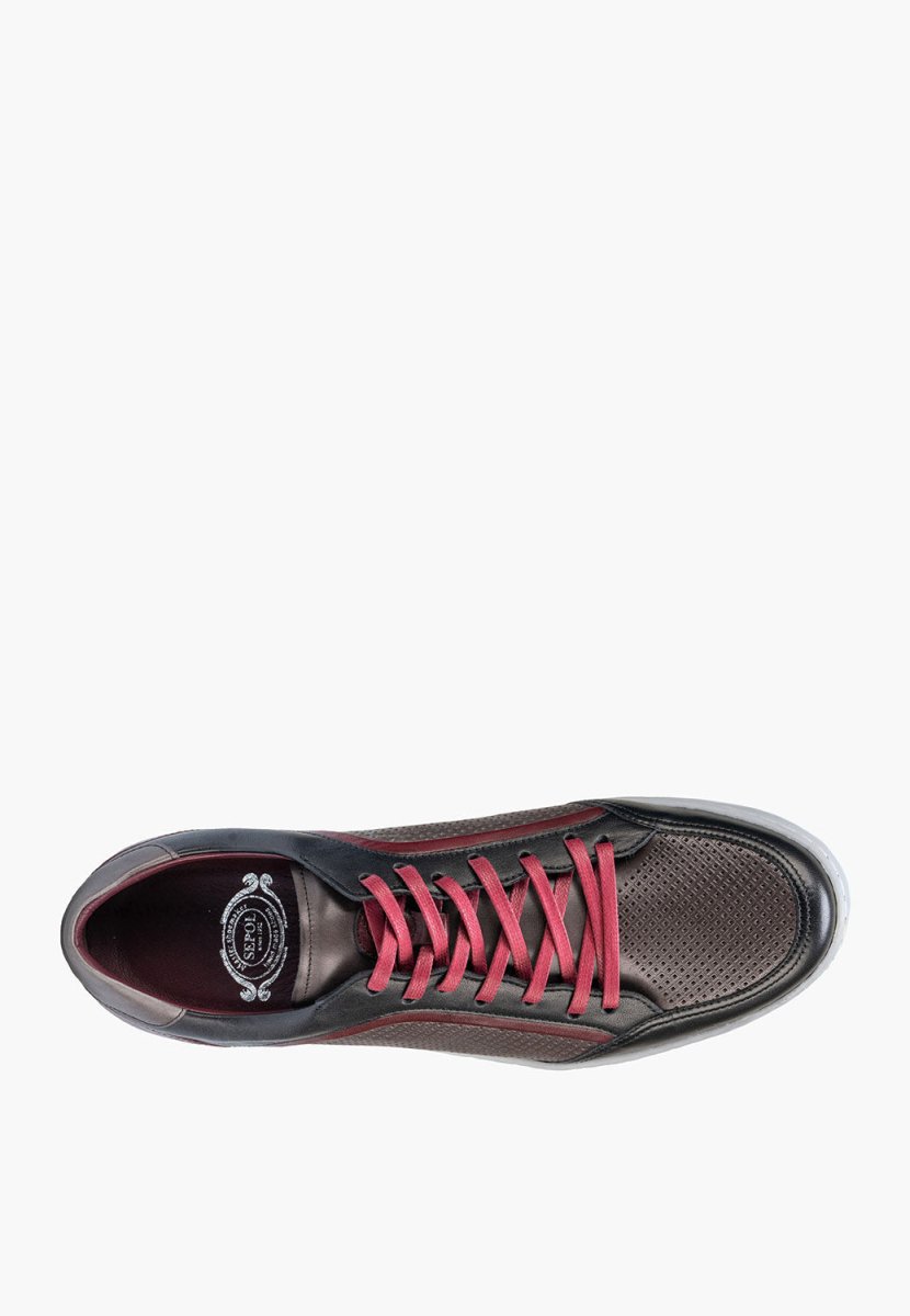 Urban Sneaker Men’S Genuine Leather Black Grey Shoe MEN SHOES by Sepol Shoes – Don't Panic Shoes