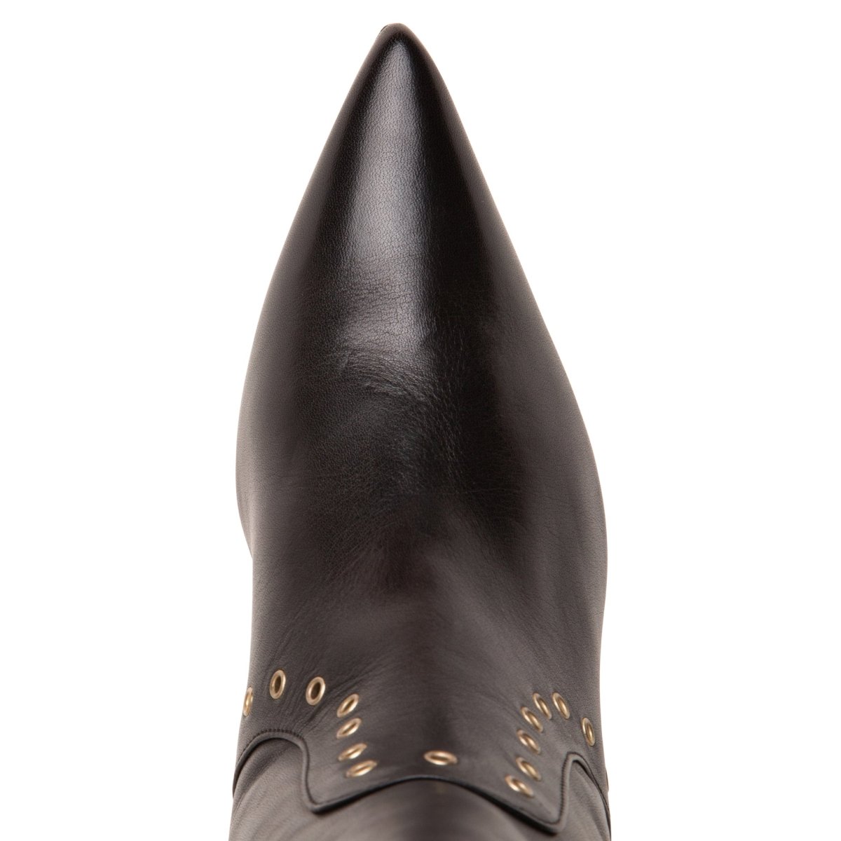 VaneSa Women’s Black Leather Knee High Boot Kitten Heel Boots by Beautiisoles – Don't Panic Shoes