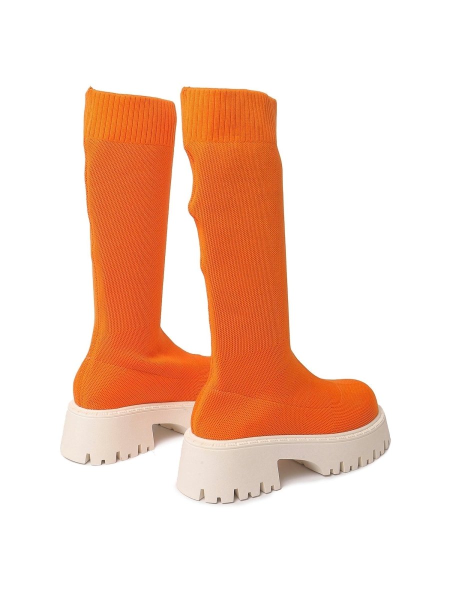 Vanessa | Orange Boots by J.Adams – Don't Panic Shoes