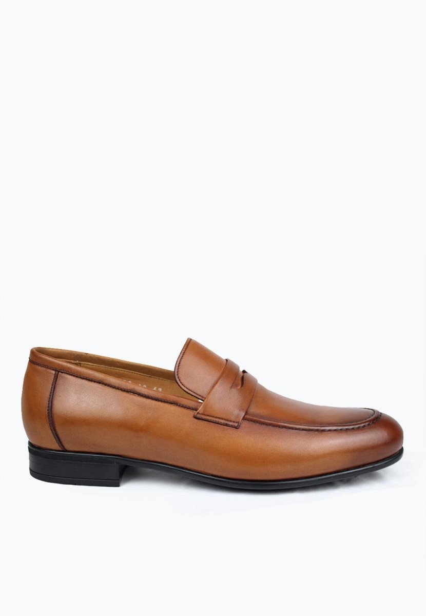 Vegas Penny Loafer Classic Full Grain Leather Cognac MEN SHOES by Sepol Shoes – Don't Panic Shoes