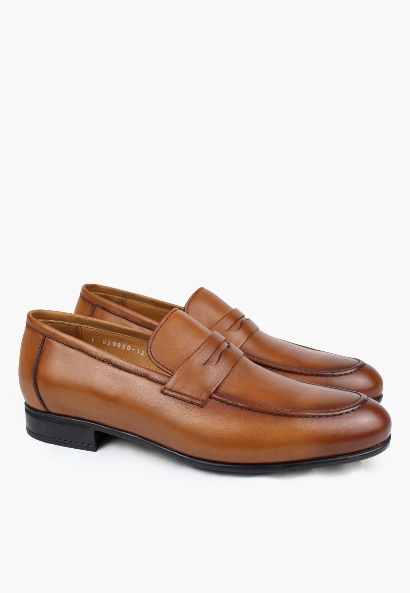 Vegas Penny Loafer Classic Full Grain Leather Cognac MEN SHOES by Sepol Shoes – Don't Panic Shoes