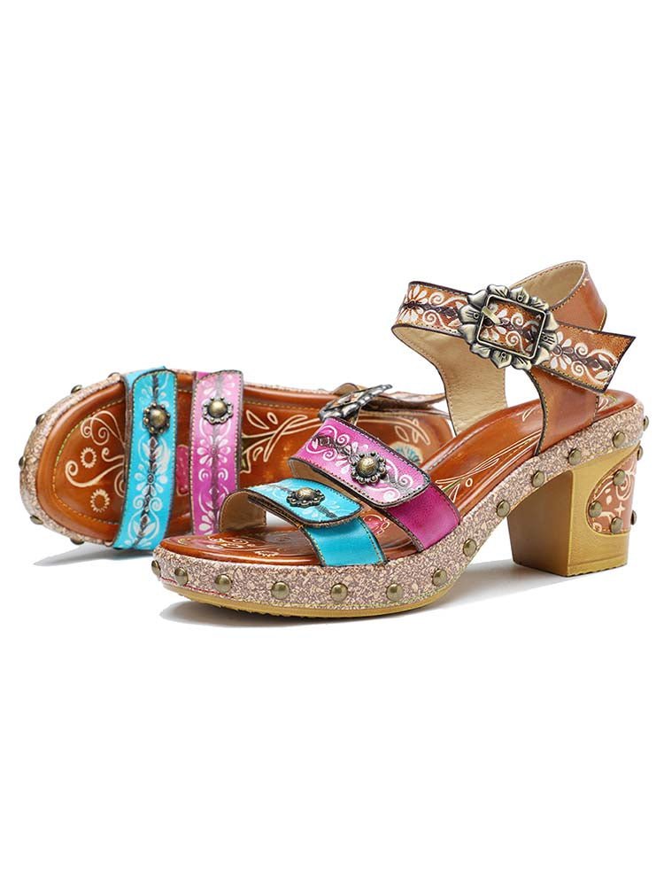 Velcro Adjustable Sandals Sandals by Colorstepshoes – Don't Panic Shoes