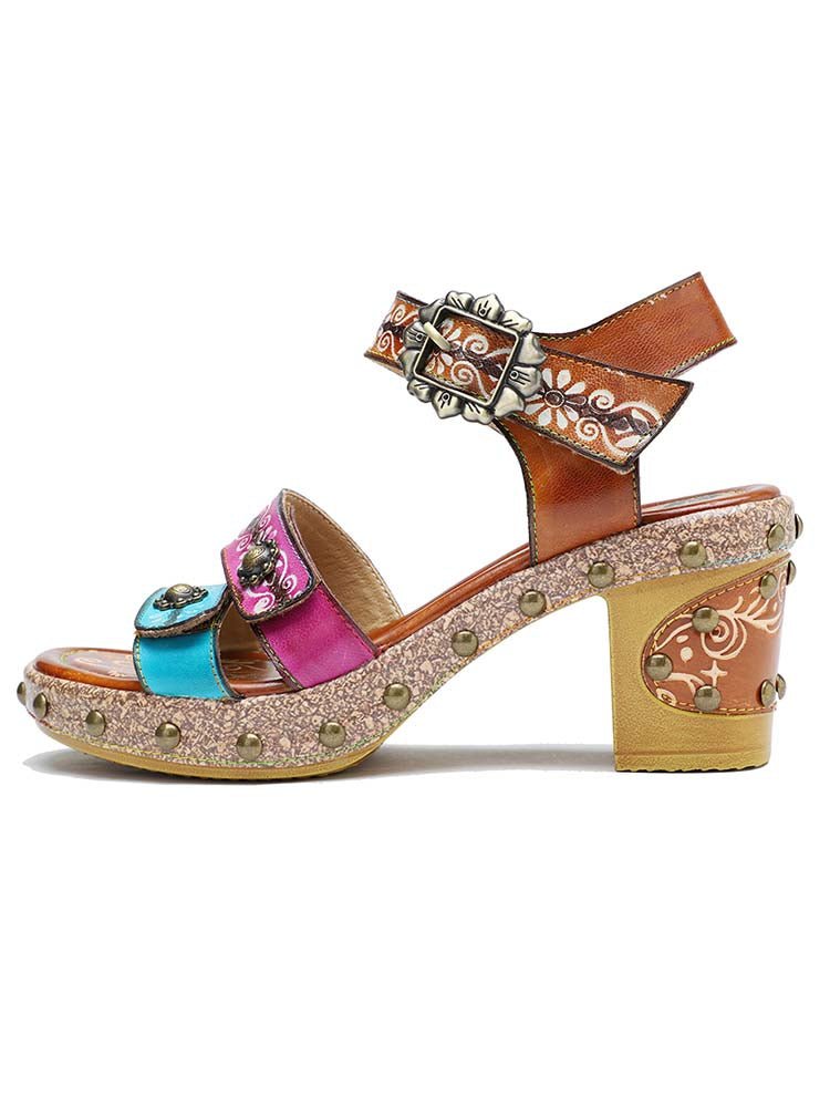 Velcro Adjustable Sandals Sandals by Colorstepshoes – Don't Panic Shoes