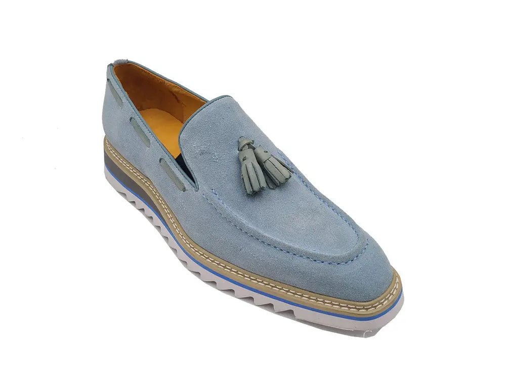 Venetian Premium Loafer Tassel Calfskin Suede Slip On Ks550 - 06s Shoes by Carrucci Shoes – Don't Panic Shoes