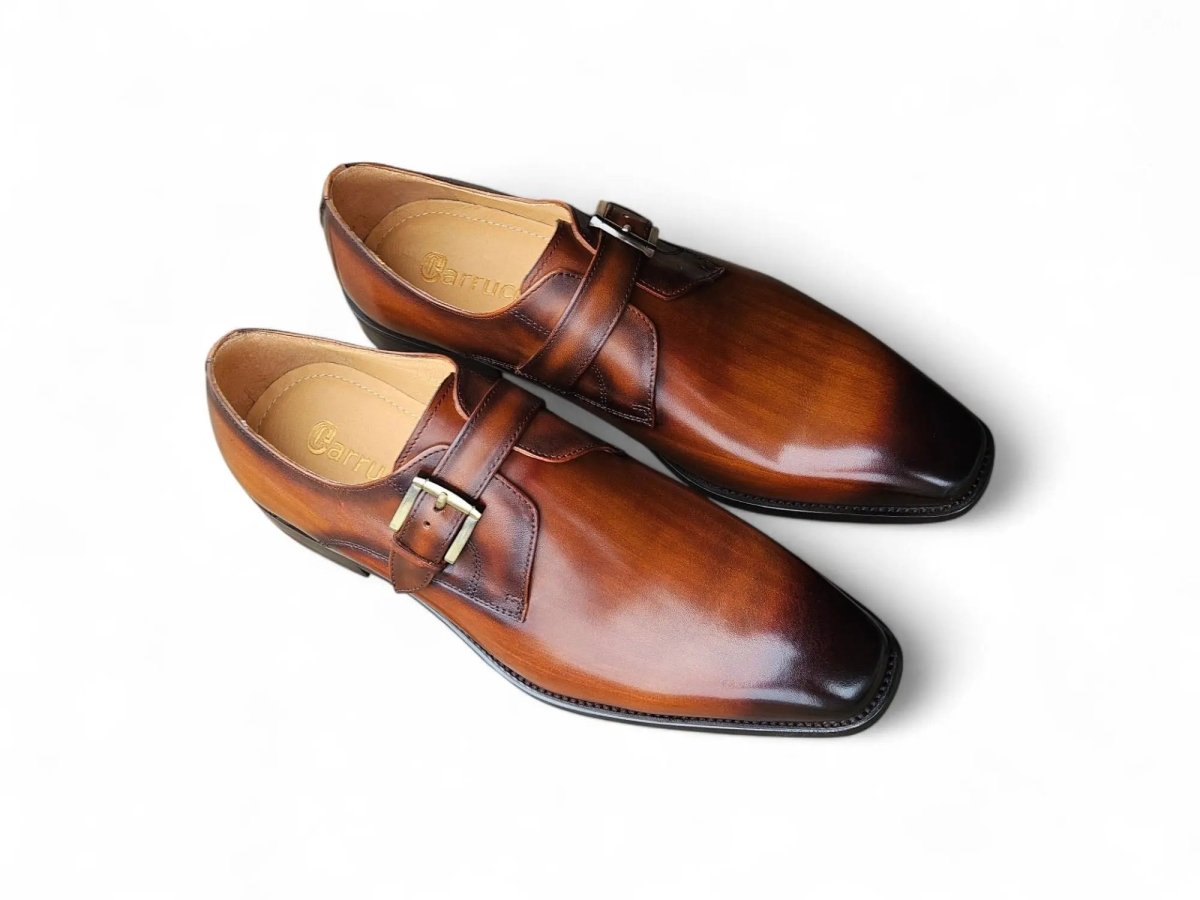 Versatile Fashion Single Monk Strap Loafer Calf Leather Ks509 - 12 Shoes by Carrucci Shoes – Don't Panic Shoes