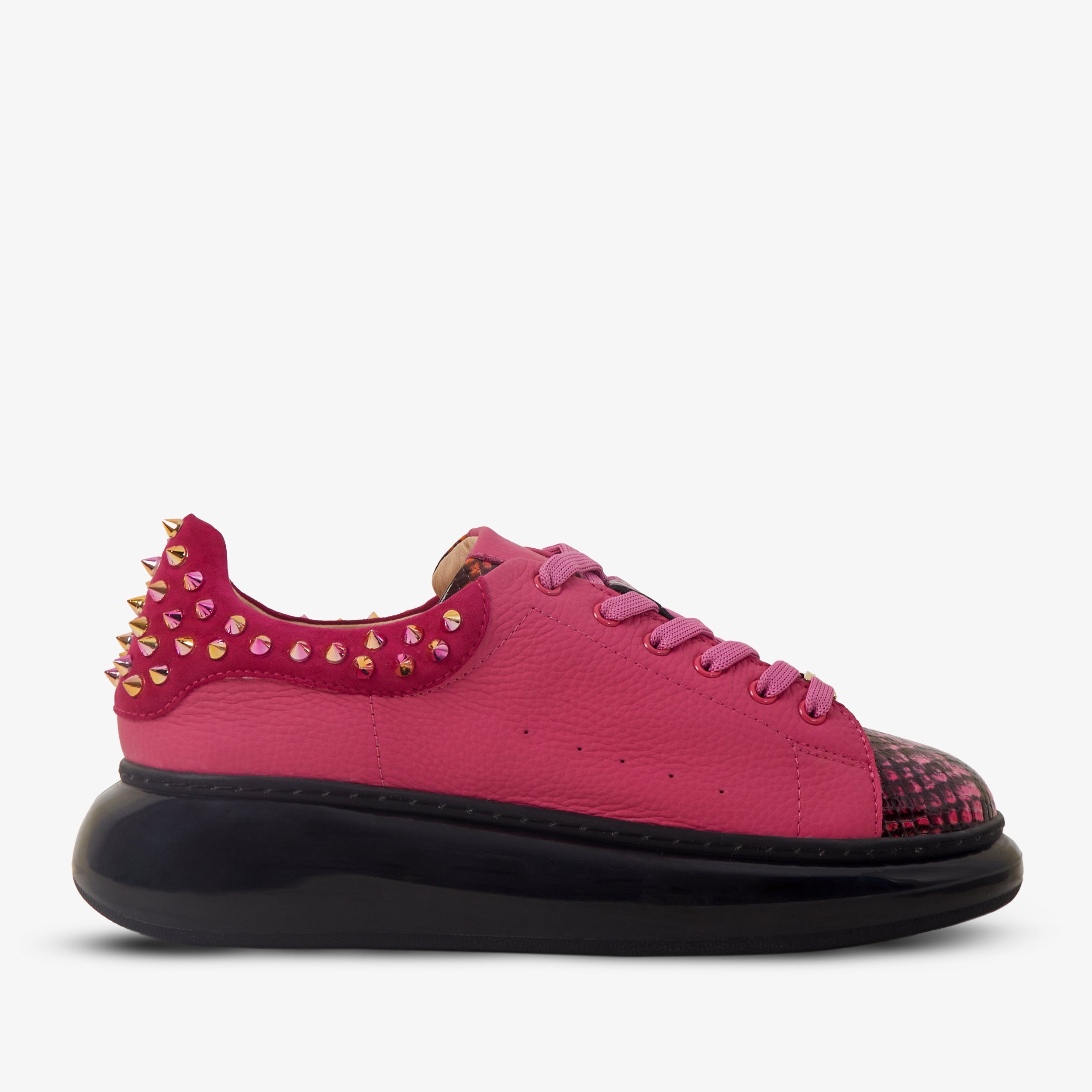 The Venezia Fuchsia Leather Women Sneaker