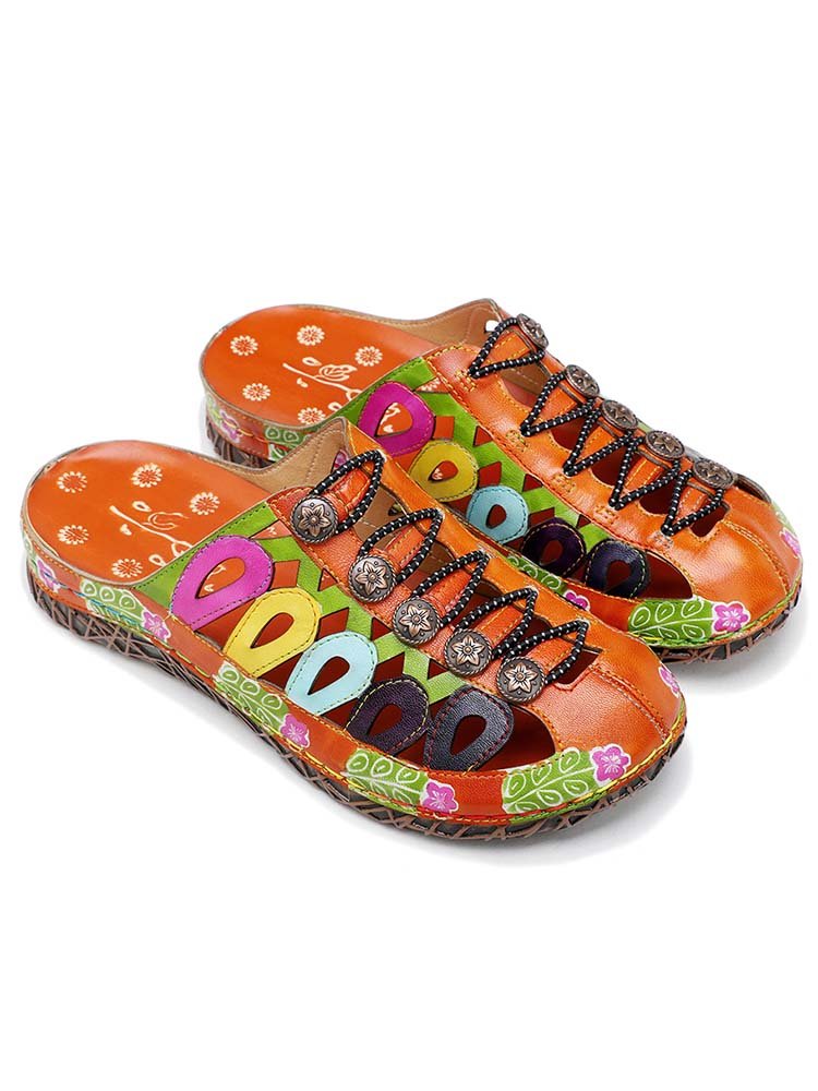 Vintage Handmade Colorful Sandals Sandals by Colorstepshoes – Don't Panic Shoes
