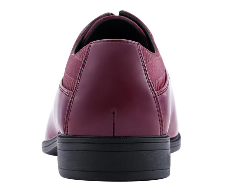 Viotti 179 Burgundy Men’S Patent Leather Derby Shoes Oxfords by Viotti – Don't Panic Shoes
