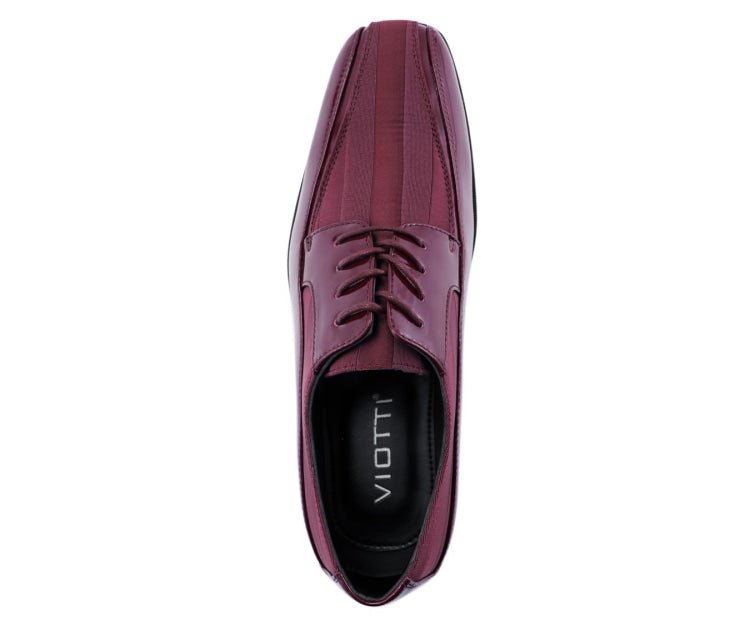 Viotti 179 Burgundy Men’S Patent Leather Derby Shoes Oxfords by Viotti – Don't Panic Shoes
