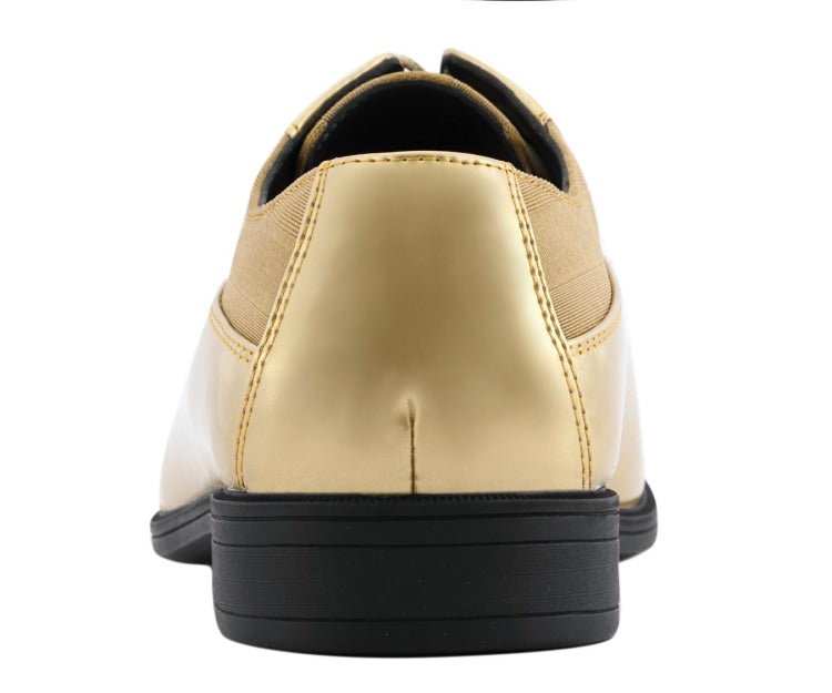 Viotti 179 Gold Men’S Patent Leather Derby Shoes Oxfords by Viotti – Don't Panic Shoes