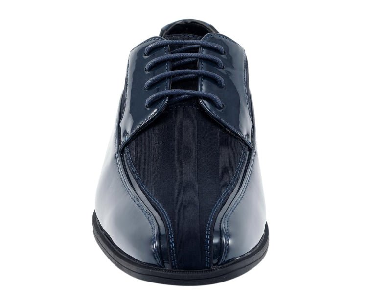 Viotti 179 Navy Men’S Patent Leather Derby Shoes Oxfords by Viotti – Don't Panic Shoes