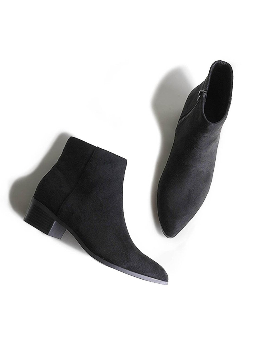 Viper | Black Suede Booties by J.Adams – Don't Panic Shoes