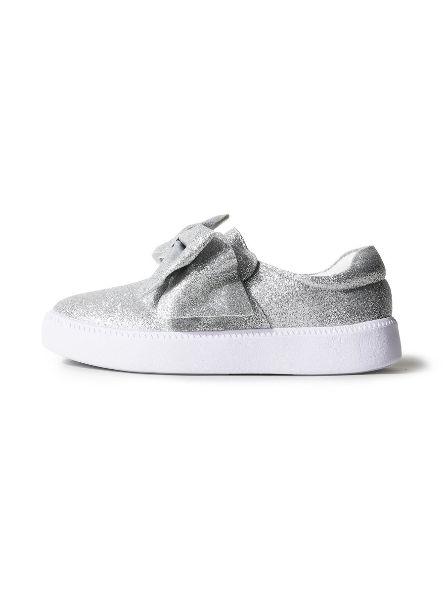 Wally | Silver Fine Glitter Sneakers by J.Adams – Don't Panic Shoes
