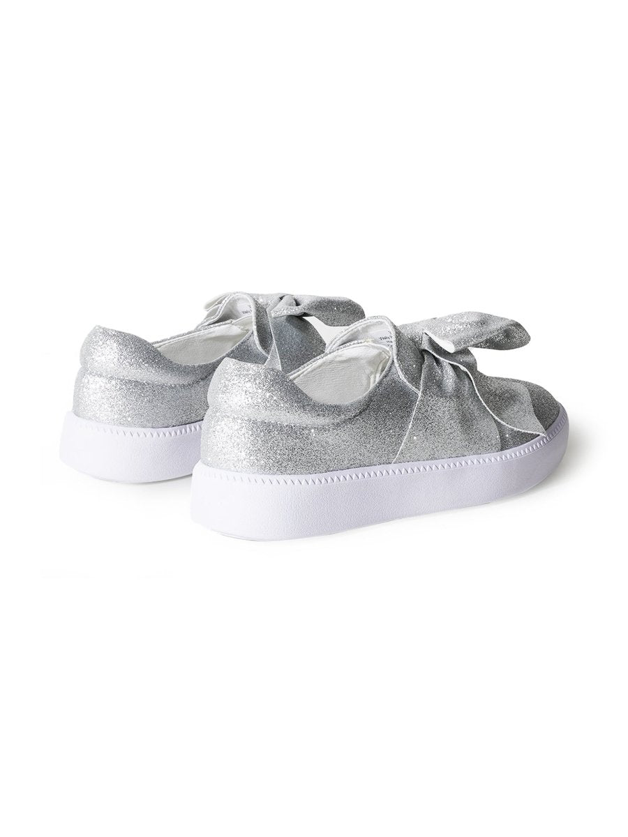 Wally | Silver Fine Glitter Sneakers by J.Adams – Don't Panic Shoes