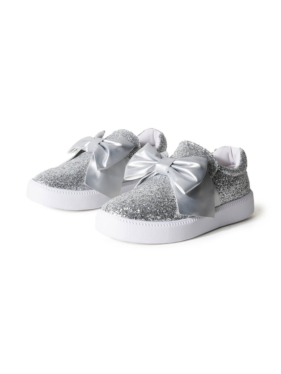 Wally | Silver Glitter Sneakers by J.Adams – Don't Panic Shoes
