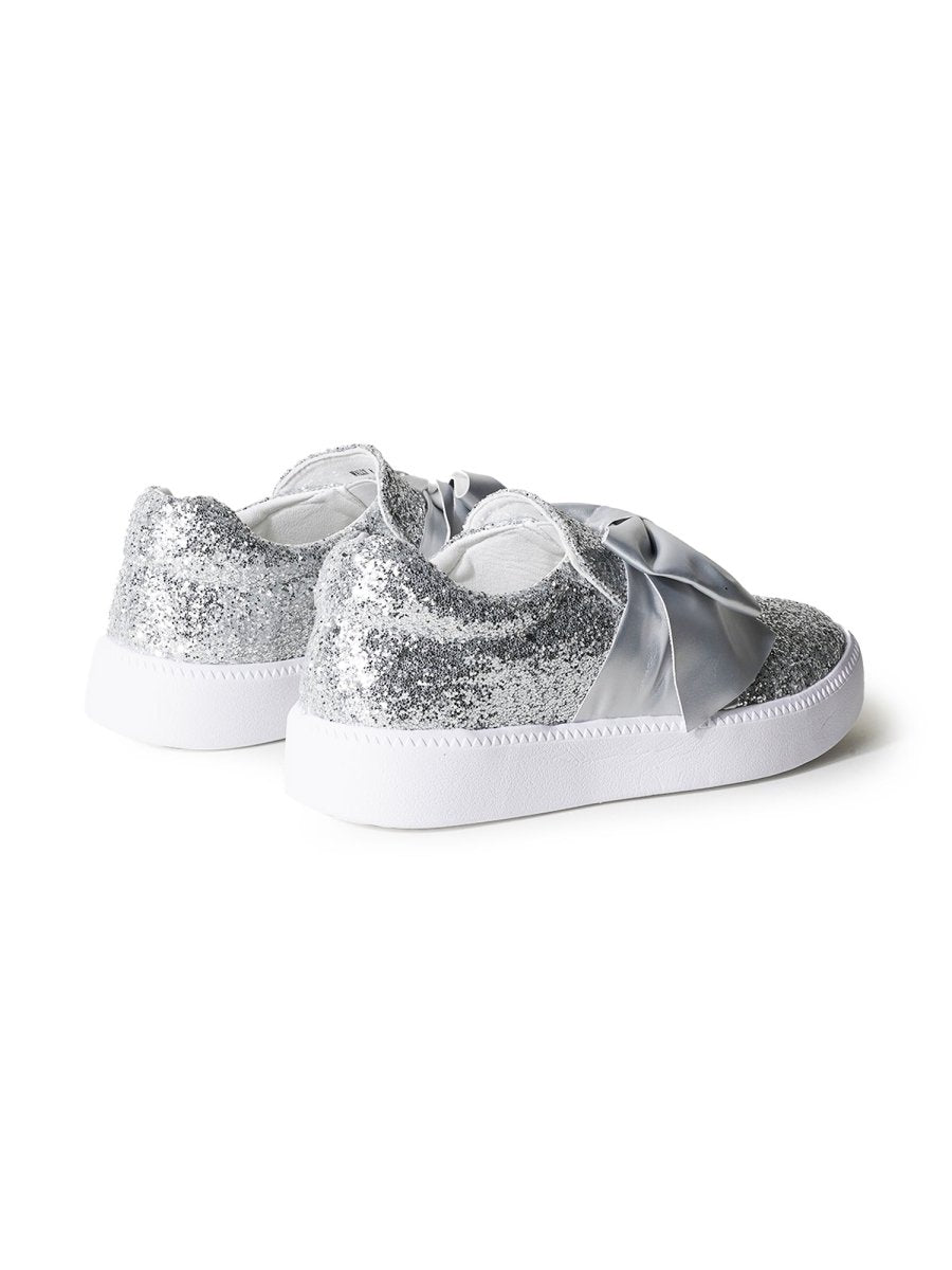 Wally | Silver Glitter Sneakers by J.Adams – Don't Panic Shoes