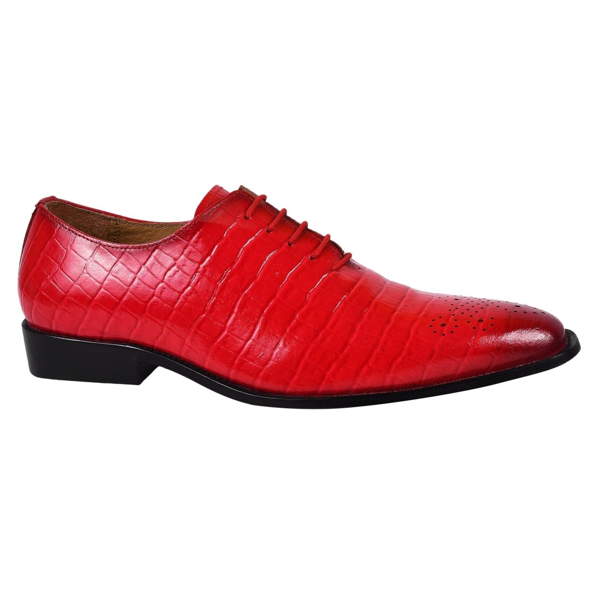 Walter Small Croco Leather Lace Up Oxford Dress Shoes Shoes by Libertyzeno – Don't Panic Shoes
