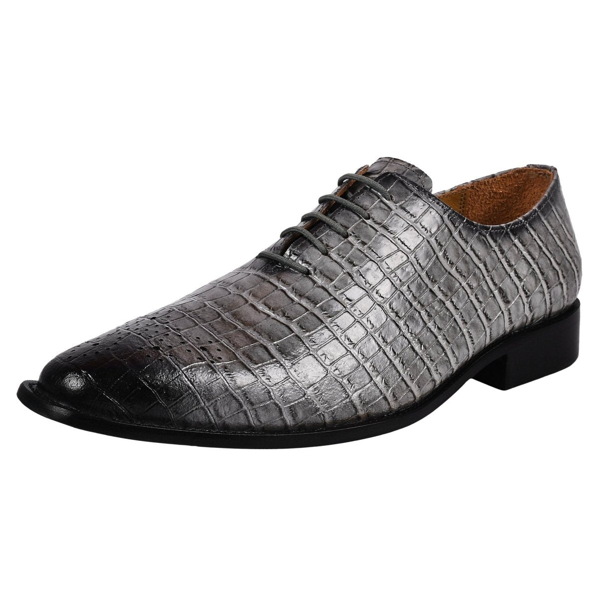Walter Small Croco Leather Lace Up Oxford Dress Shoes Shoes by Libertyzeno – Don't Panic Shoes