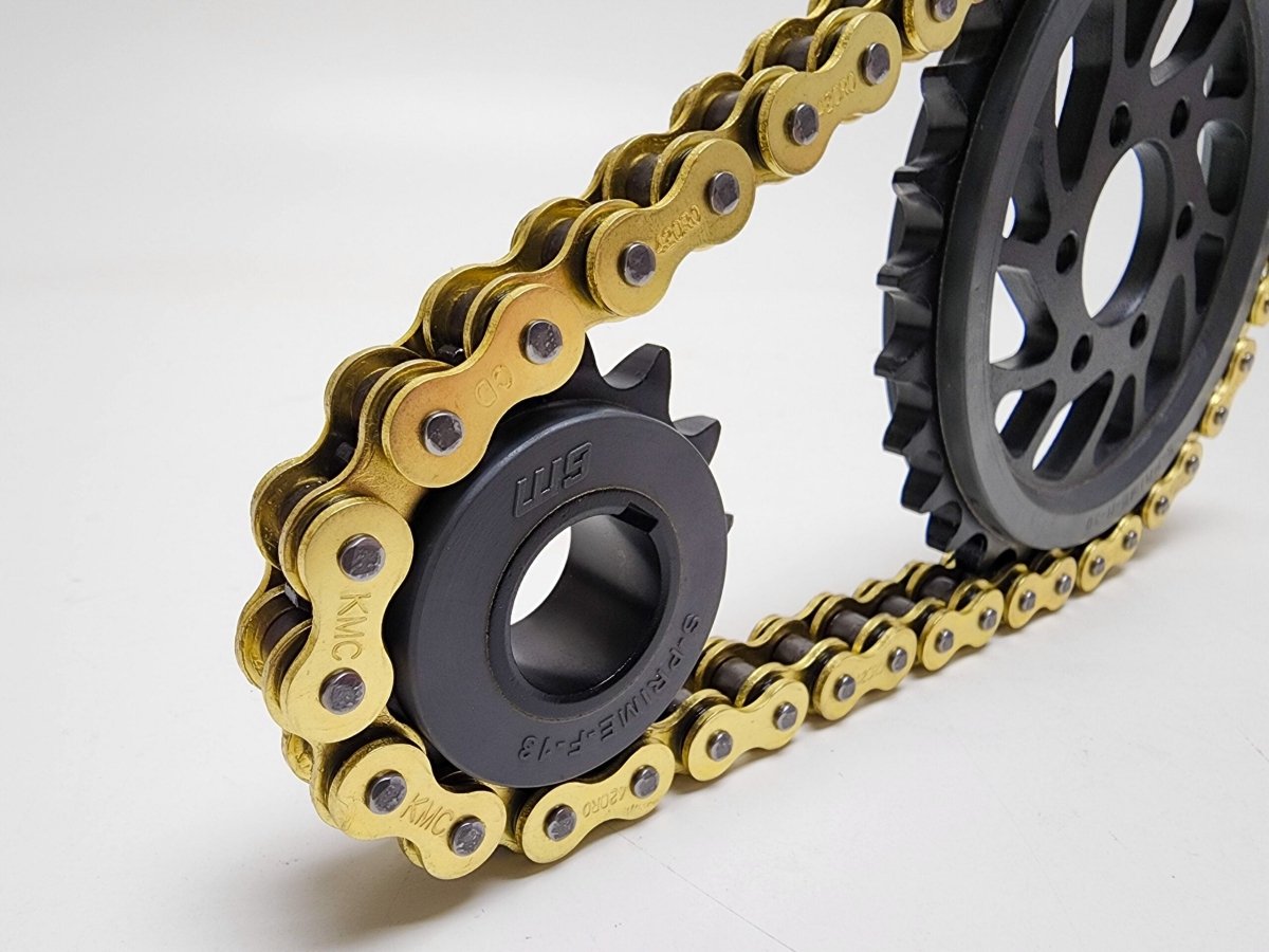 Warp 9 Warp Drive 420 Chain Drive Kit Surron Light Bee Metal Chain and Sprocket Kit by Howling Moto – Don't Panic Shoes
