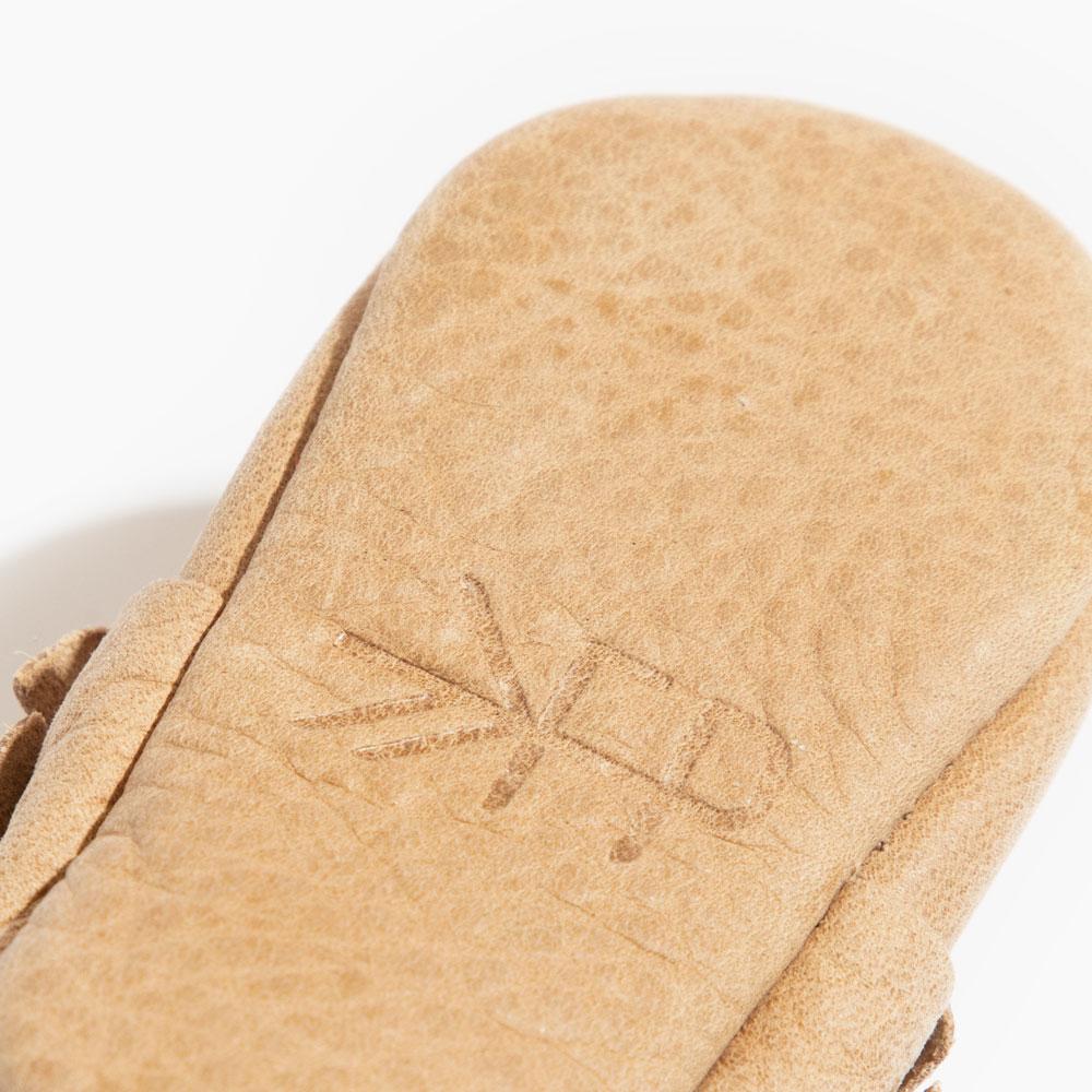 Weathered Brown Moccasin Baby Shoe Moccasin by Freshly Picked – Don't Panic Shoes