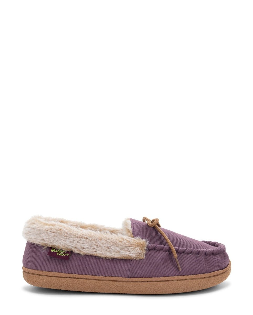 WeStern Chief Elaine Slipper Women’s Polyester Purple Vegan Slippers by Western Chief Women's – Don't Panic Shoes