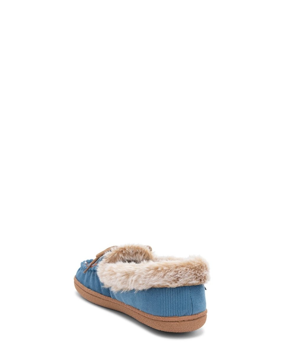 WeStern Chief Elaine Women’s Polyester Vegan Fur Blue Slippers by Western Chief Women's – Don't Panic Shoes