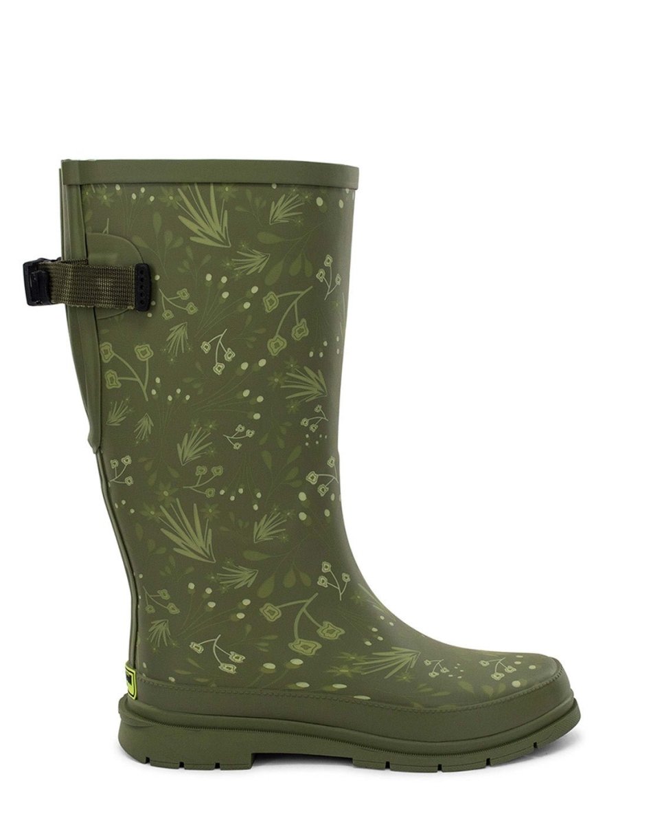 Western Chief Flowered Medley Wide Calf Womens Rubber Green Rain Boots by Western Chief Women's Sale – Don't Panic Shoes