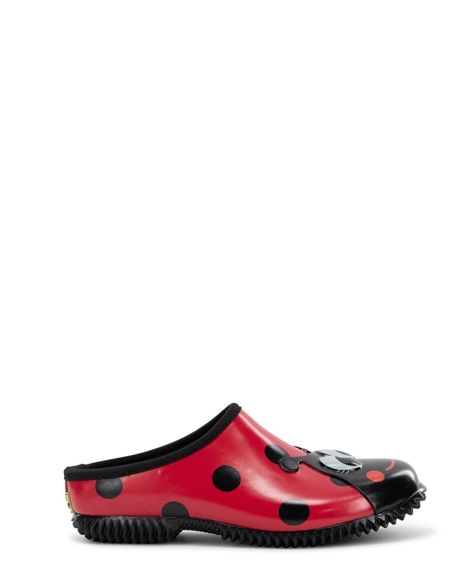 WeStern Chief Lucy Ladybug Clog Women’s Rubber Lined Red Shoes by Western Chief Women's – Don't Panic Shoes