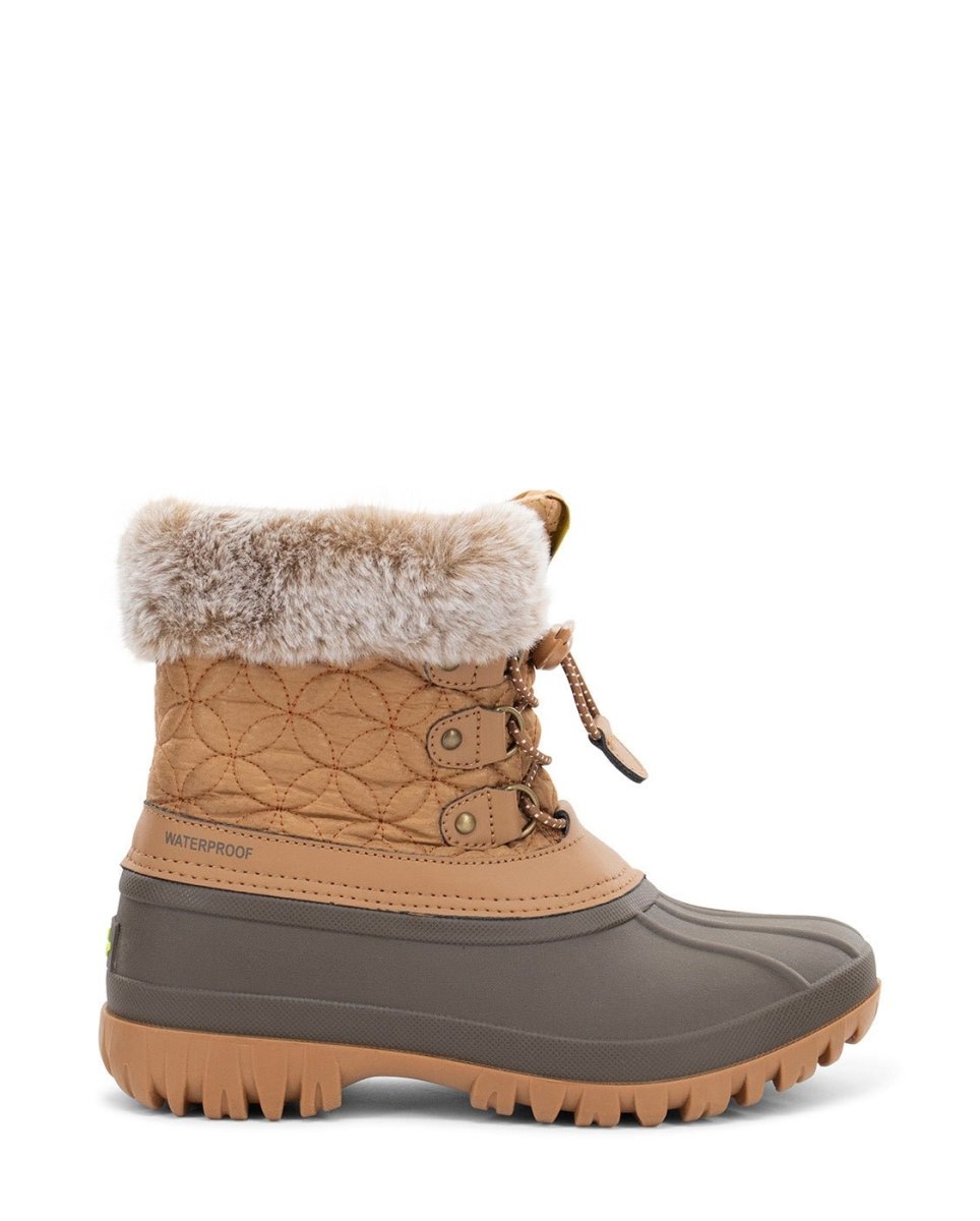 WeStern Chief Polar Women’s Vegan Fur Ankle Boot Brown Snow Boots by Western Chief Women's – Don't Panic Shoes