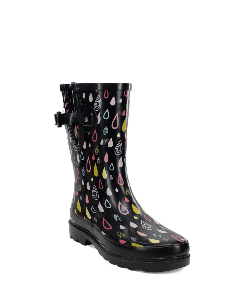 WeStern Chief Rain Drop Mid Women’s Black 21106664p Rain Boots by Western Chief Women's – Don't Panic Shoes