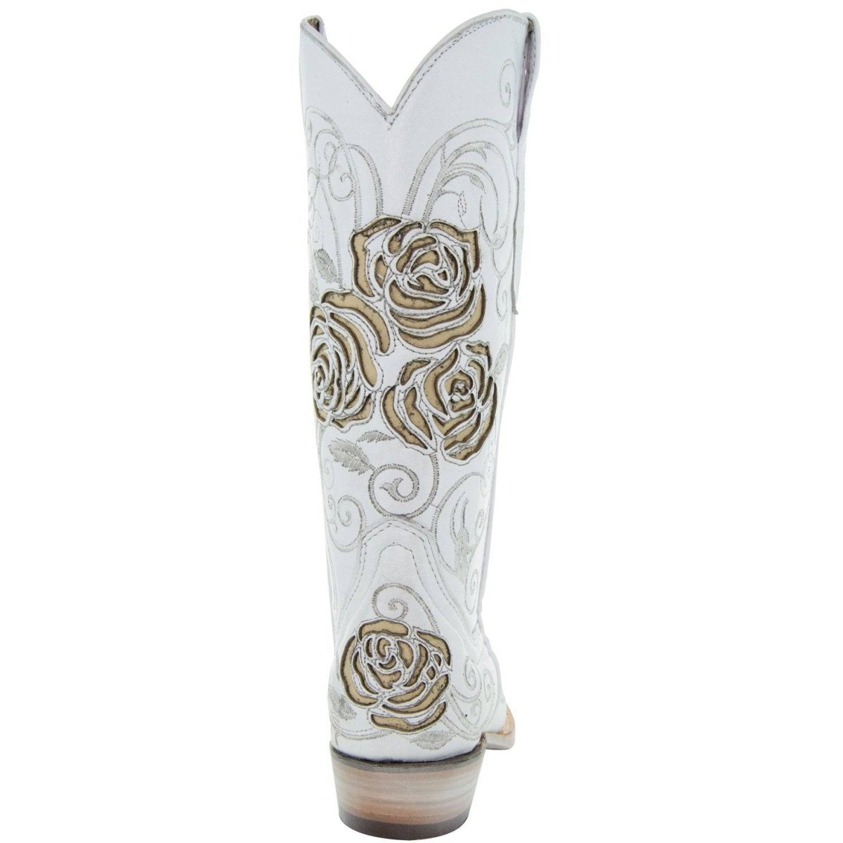 White Rose Inlayed Women's Cowgirl Boots (M50032) Cowgirl Boots by Soto Boots – Don't Panic Shoes