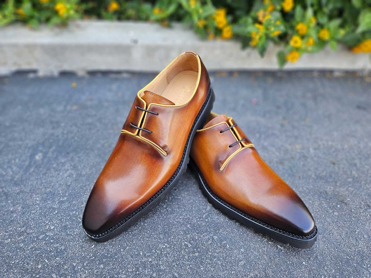 Whole Cut Derby With Lug Sole Lightweight Ks480 - 101 Shoes by Carrucci Shoes – Don't Panic Shoes