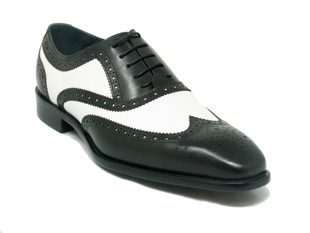 Wingtip Oxford Leather Hand Burnished Two Tone Ks509 - 25t Shoes by Carrucci Shoes – Don't Panic Shoes