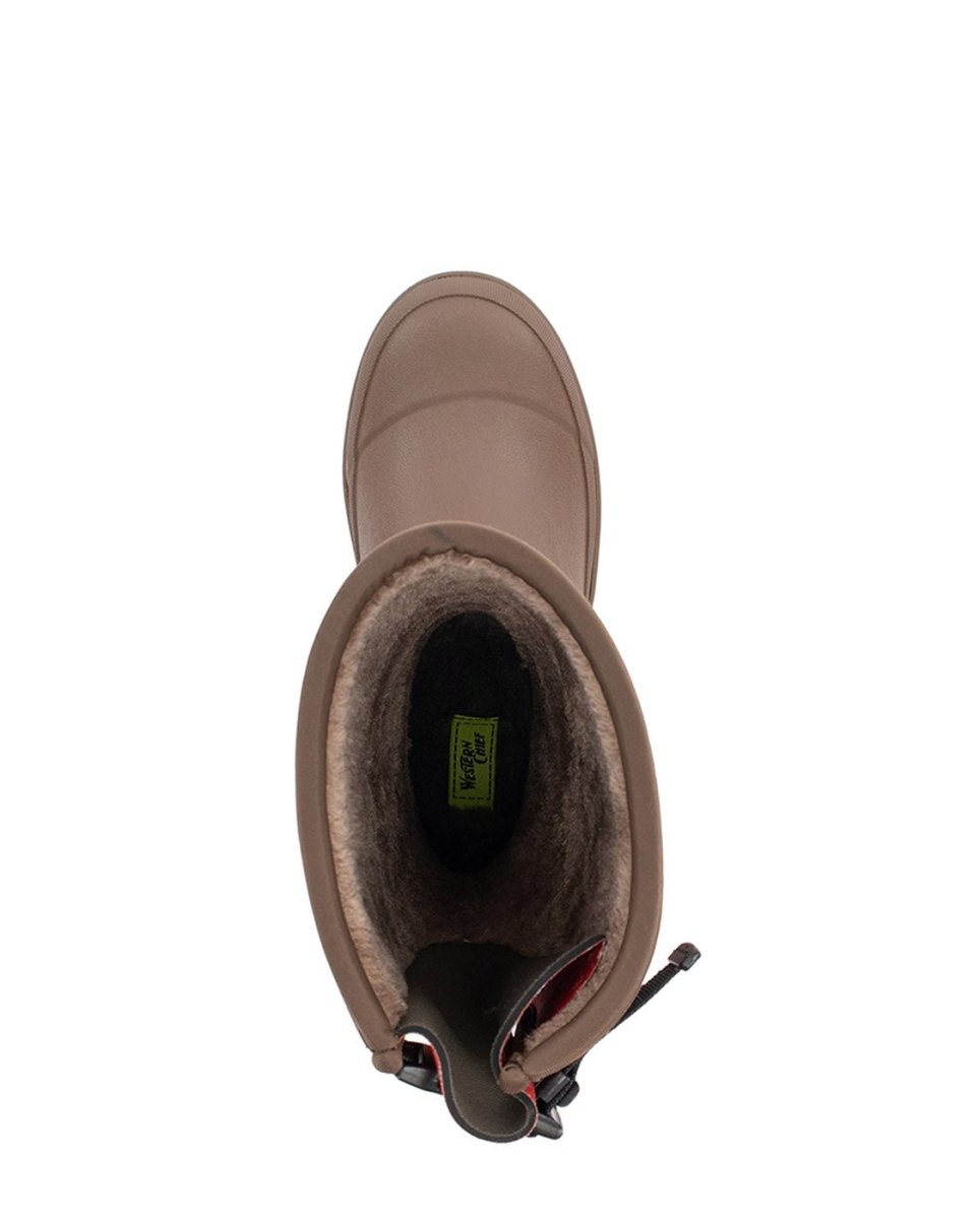 Women's Bandana Neoprene Faux Fur Wide Calf Tall Cold Weather Boot - Brown Snow Boots by Western Chief Women's – Don't Panic Shoes