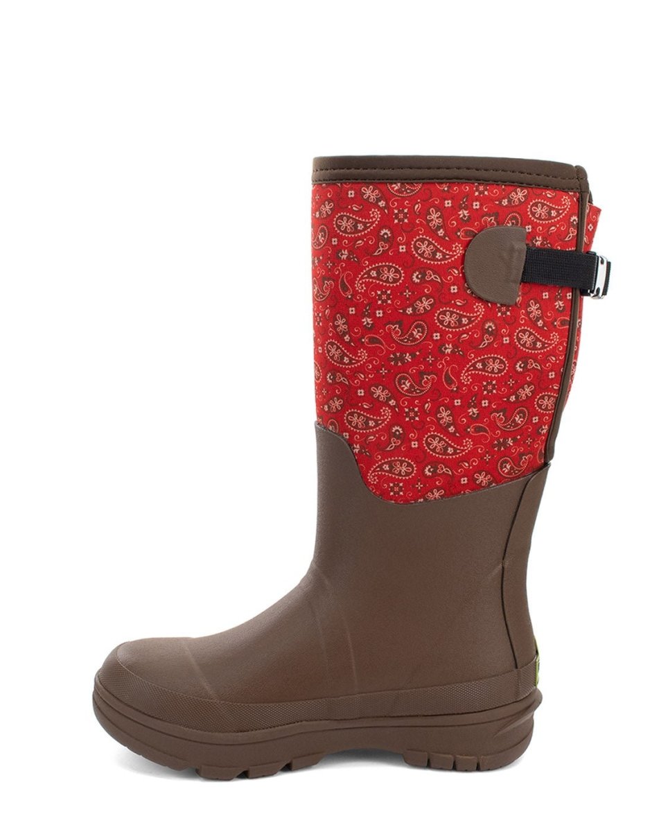 Women's Bandana Neoprene Faux Fur Wide Calf Tall Cold Weather Boot - Brown Snow Boots by Western Chief Women's – Don't Panic Shoes