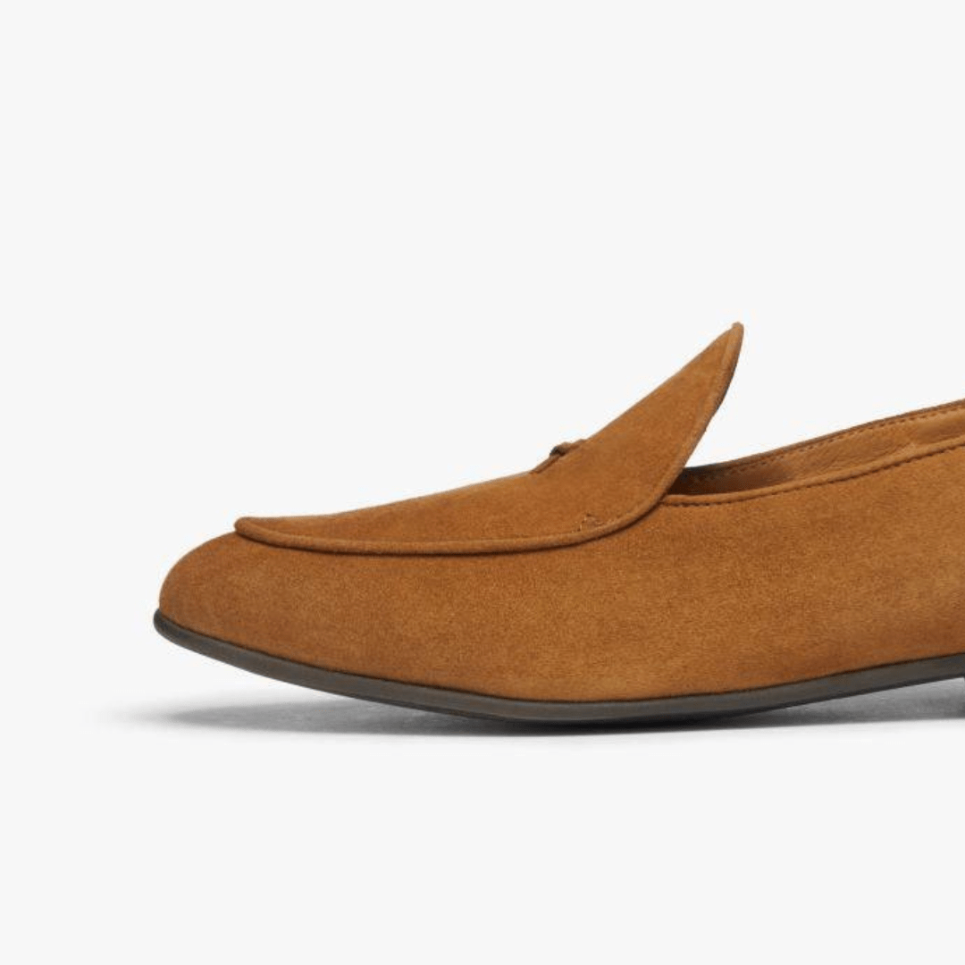 Women's Cognac Suede Milano Loafer Women's Footwear by Del Toro Shoes – Don't Panic Shoes