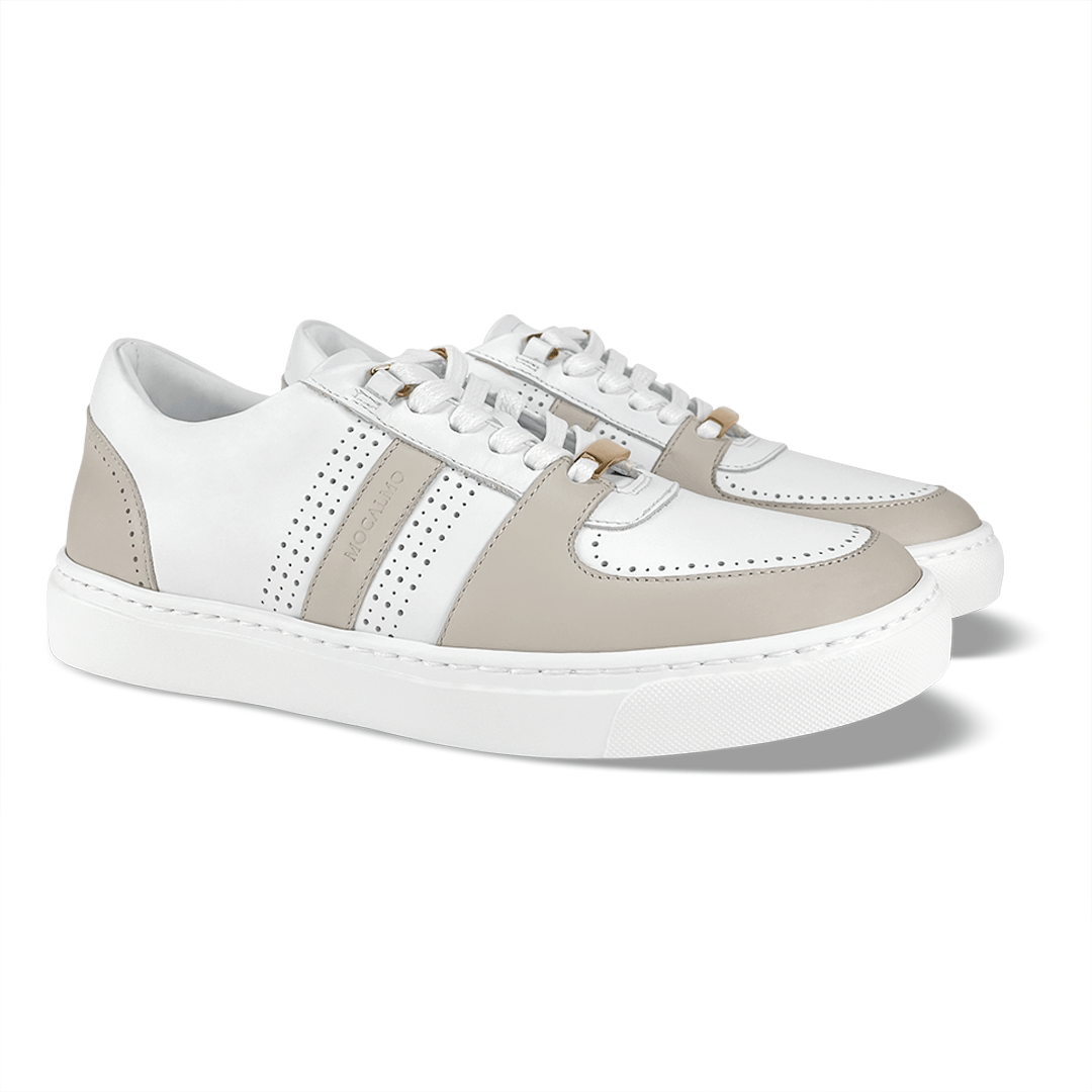 Women's Norma - Ivory Gray Women's Sneakers by Mocalmo – Don't Panic Shoes