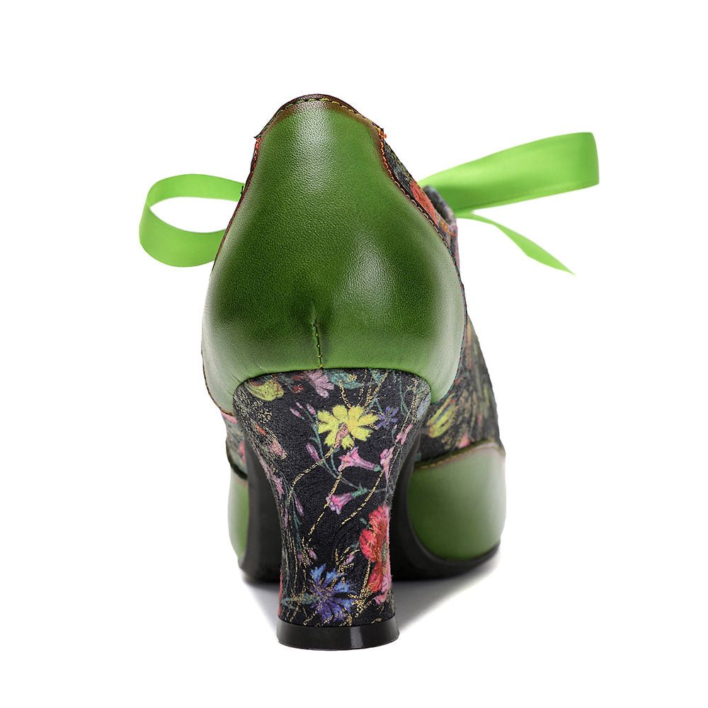 Women's Pumps Mary Jane Handmade Shoes Vintage Shoes Party Outdoor Daily Elegant Bohemia Heels Heels by Colorstepshoes – Don't Panic Shoes