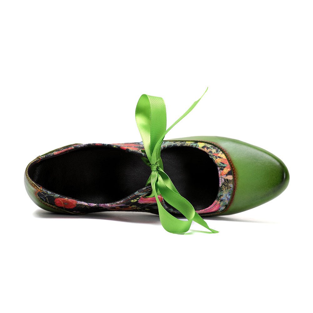 Women's Pumps Mary Jane Handmade Shoes Vintage Shoes Party Outdoor Daily Elegant Bohemia Heels Heels by Colorstepshoes – Don't Panic Shoes